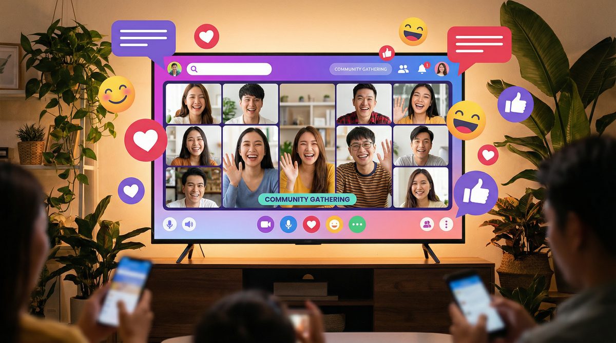 午夜福利视频社区互动场景